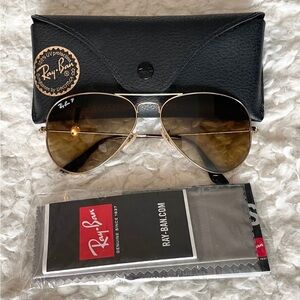 Ray-Ban Gold Aviator Sunglasses